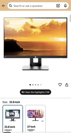 HP VH240a 23.8-inch Full HD 1080p IPS LED Monitor with Built-in Speakers