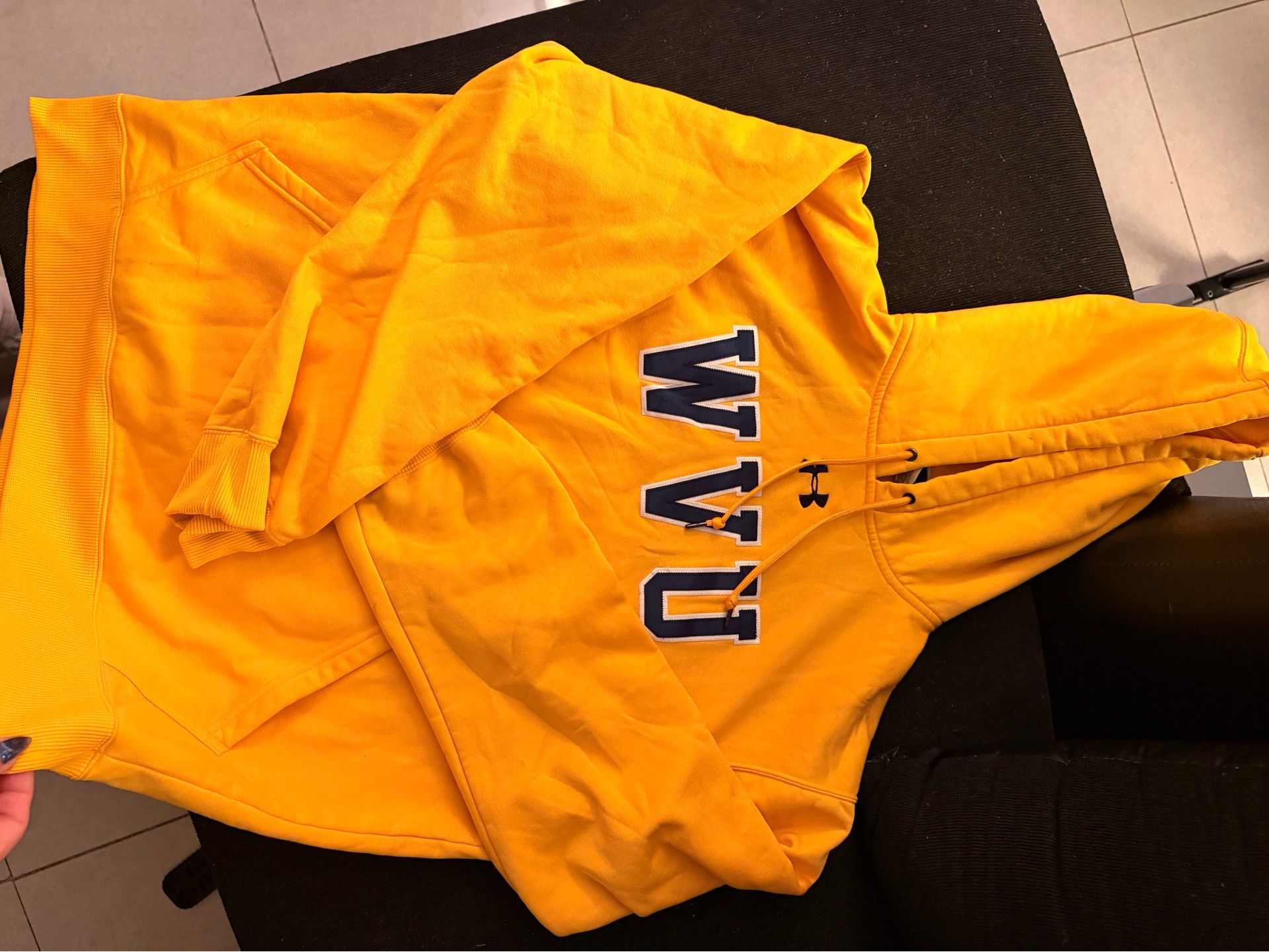 WVU Under Armour Yellow Hoodie