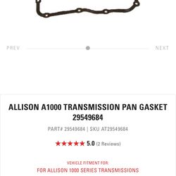 ALLISON A1000 TRANSMISSION PAN GASKET (contact info removed)4
