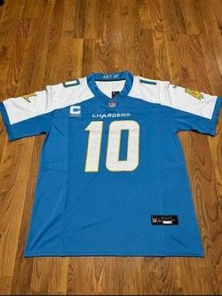 Brand new never worn Custom Powder Blue and White Los Angeles Chargers Justin Herbert Jersey