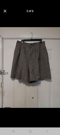 Pleated High-Waist Dress  Shorts Size 16