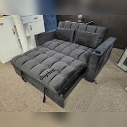 Black loveseat pull out sofa bed  - limited time offer