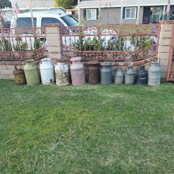 Vintage milk jugs