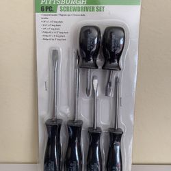 Brand New - Pittsburgh 6 pc. Screwdriver Set w/Magnetic Tips