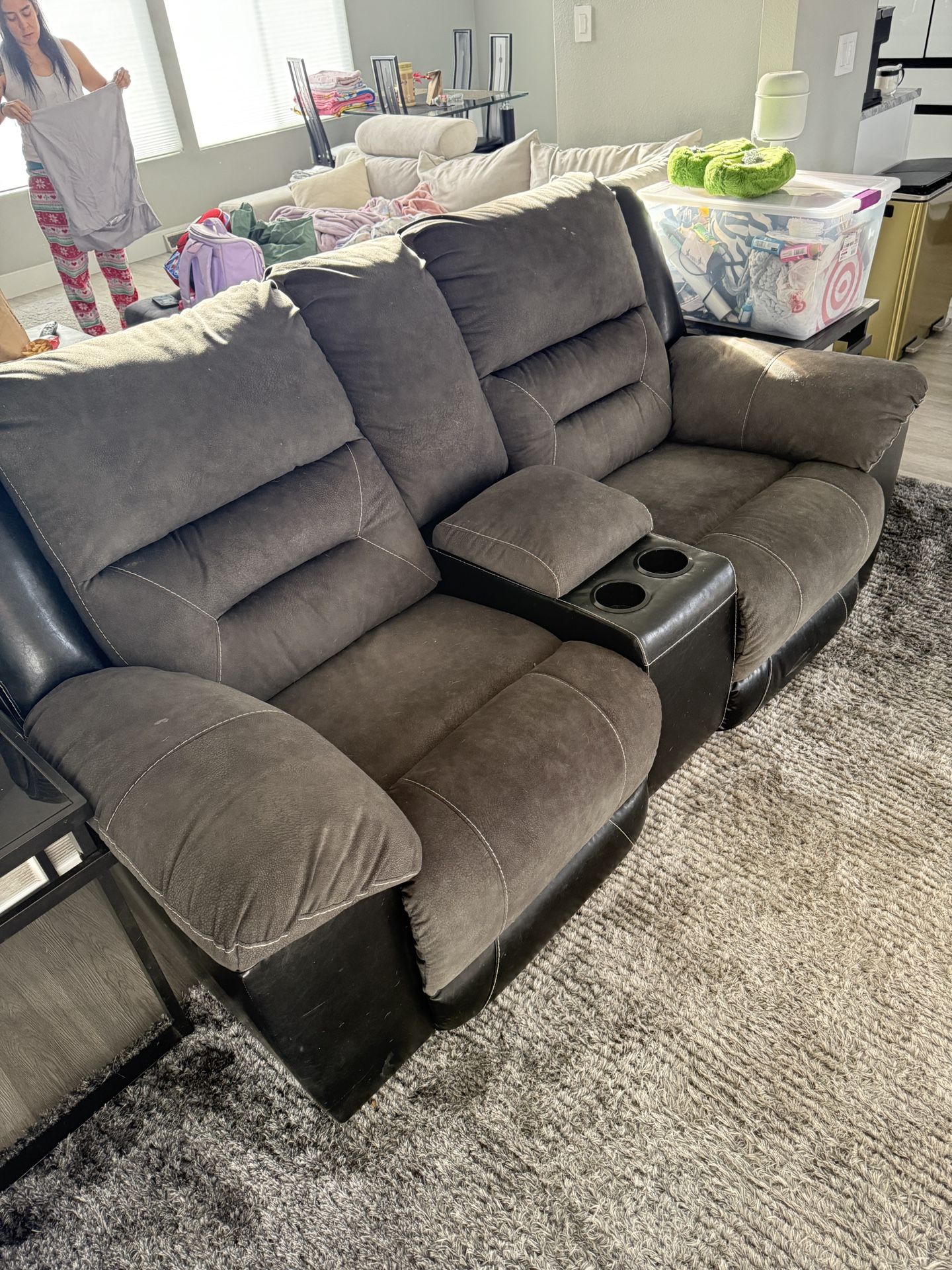 2-Piece Couch Recliner Set