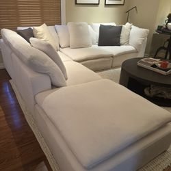 RH Cloud Modular 5 Piece Sofa Sectional - White 