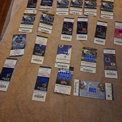 22 INDIANAPOLIS COLTS TICKET STUBS
