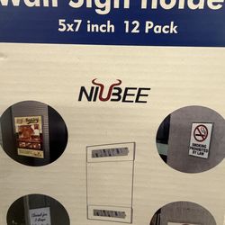 Niubee 5x7 12 pack wall sign holder