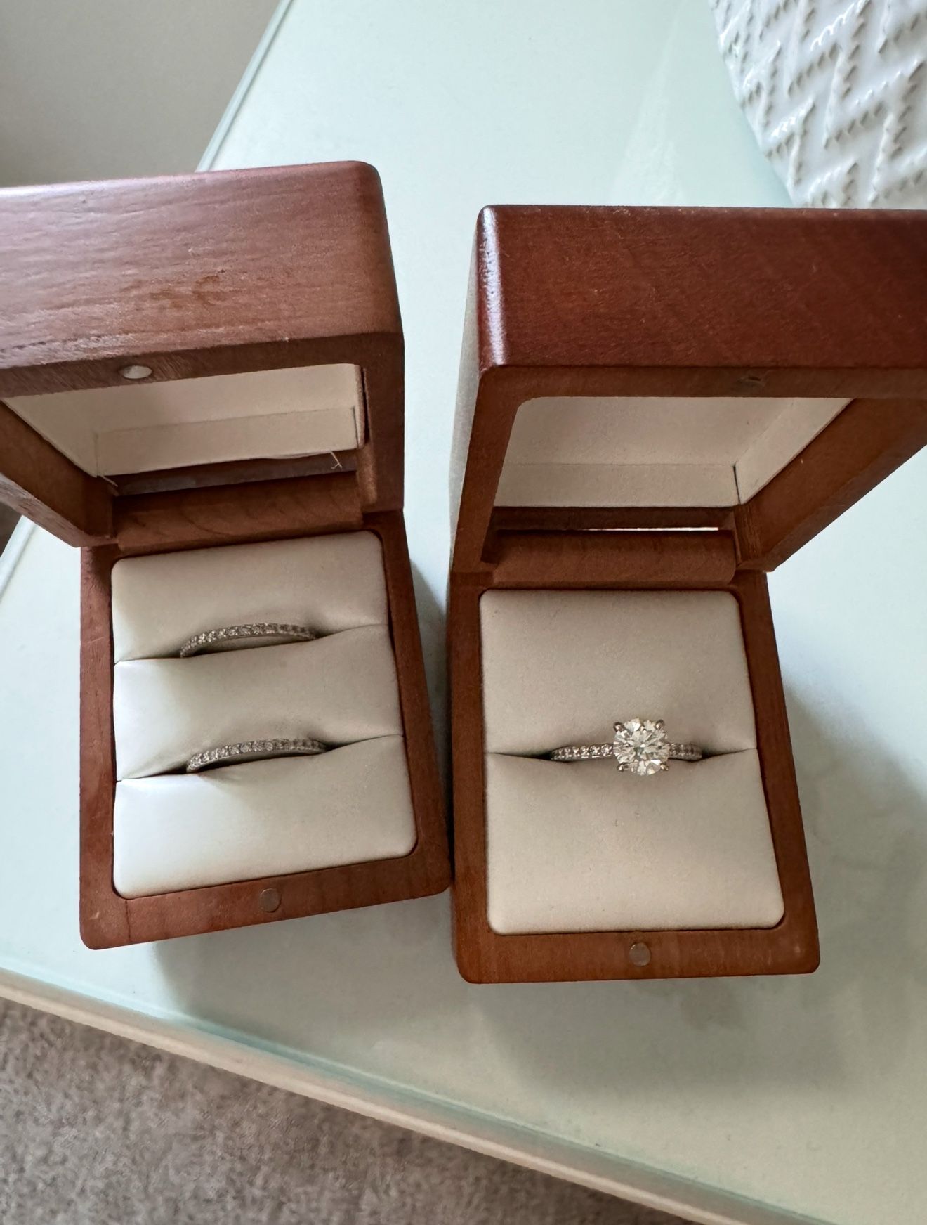 Wedding Bridal Ring Set - 3 Piece