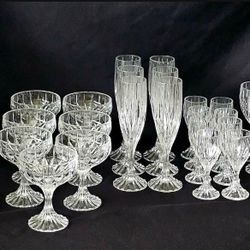Mikasa 30-Piece Vintage Crystal Glass Set – Complete & Flawless!