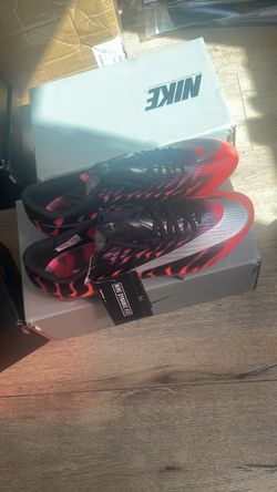 Nike Dynamic Fit Soccer Cleats Black Red Flame