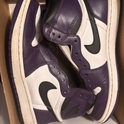 sz 9 jordan 1 purple courts 2.0