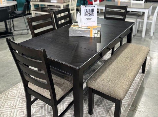 🔥 Ambenrock Dining set with 4 Chairs | Diningg Room Setss | Table | Chairs | Bench  💸 Best Price⚡️Lawn&Garden, Garden Furniture | Patio Furniture| 