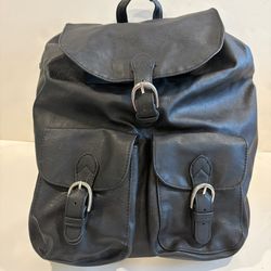 H&M Divided Drawstring Lady’s Black Backpack/Purse
