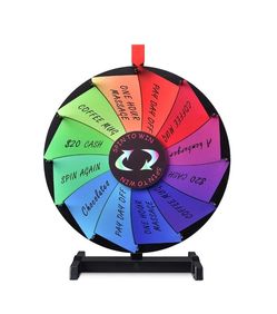 WinSpin 18" Tabletop Prize Wheel Dry Erase Pin Wheel Design - Spin The Wheel Game - Thanksgiving Sale