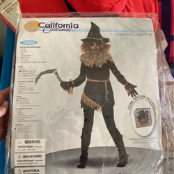 Girls Halloween Costume creepy scarecrow New