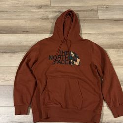 The North Face Men’s Hoodie Sweatshirt Terra Cotta Color w/ Camo Size XL