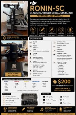 DJI Ronin-SC 3-Axis Handheld Gimbal Stabilizer
