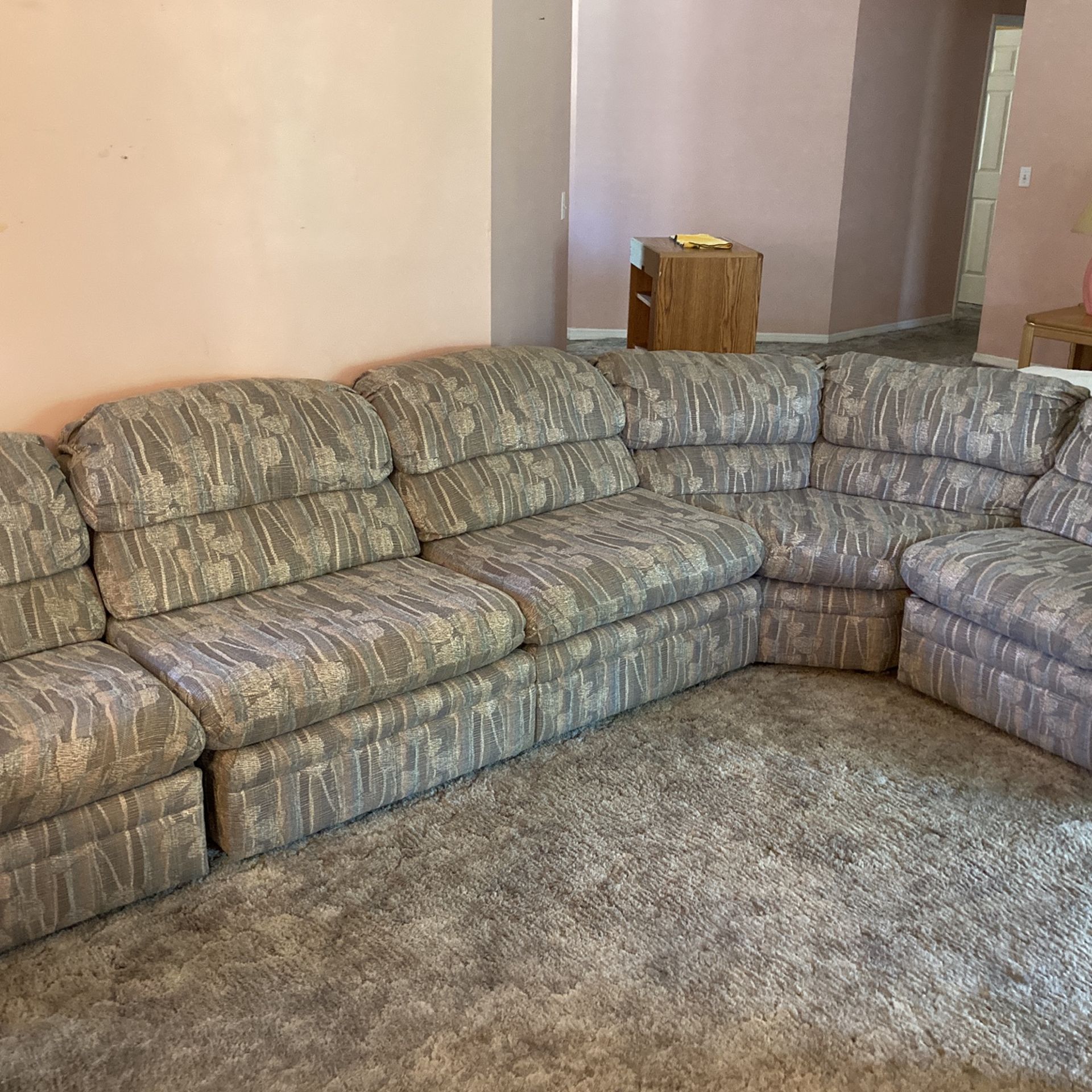 FREE!!! Sectional Couch With 2 Recliners. 5 Sections