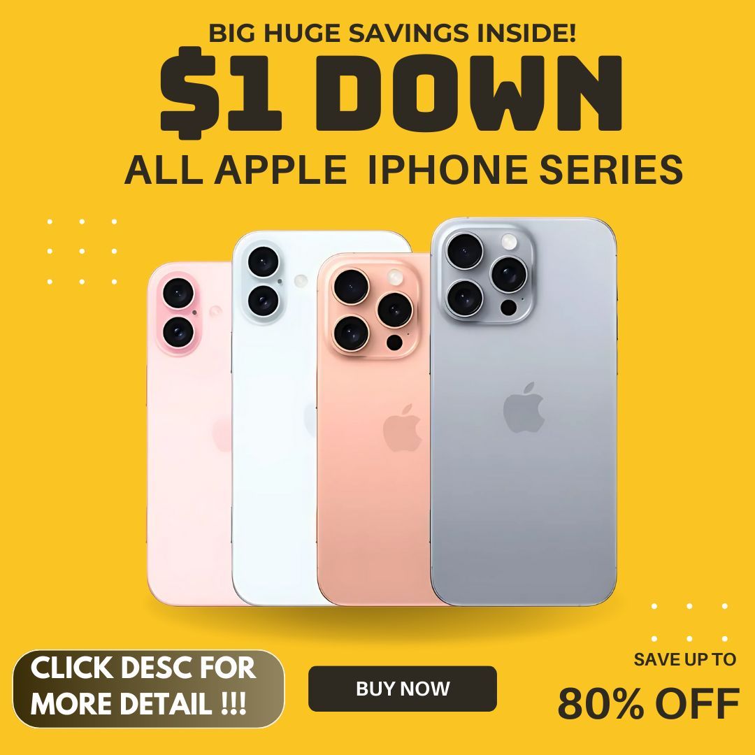 . 🔥 Unlocked iPhones Starting at $89 | Only $1 Down, No Credit Check!