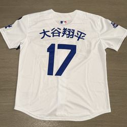 Los Angeles Dodgers Ohtani White Kanji Japanese Stitched Men's sizes