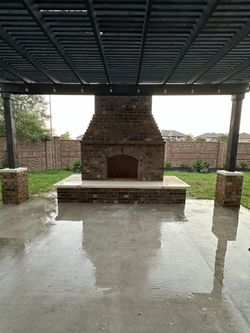 Outdoor Fireplace Kitchen 