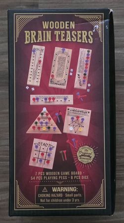 *Brand New* Wooden Brain Teasers 7 Games