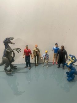 Mattel Jurassic World Action Figure Lot - Owen, Claire, Blue, and More