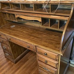 Antique rollup desk