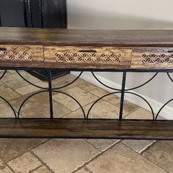 NEW 70.9" L Console Entryway Accent Table w/ Drawers