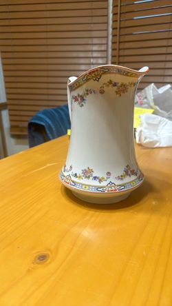 1920's W. H. Grindley England Dresden Pink Rose Print Art Deco Dairy Pitcher