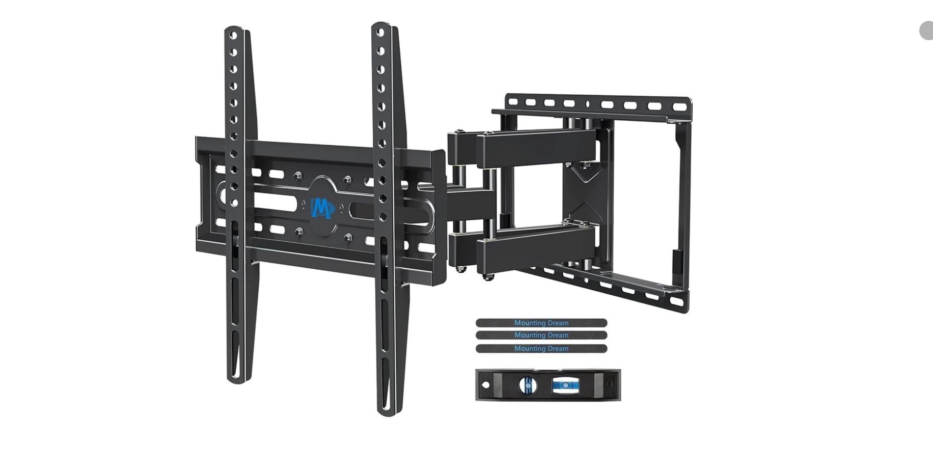 Mounting Dream TV Wall Mount for 32-65 Inch Television,Mount with Swivel and Tilt, Full Motion Bracket with Articulating Dual Arms