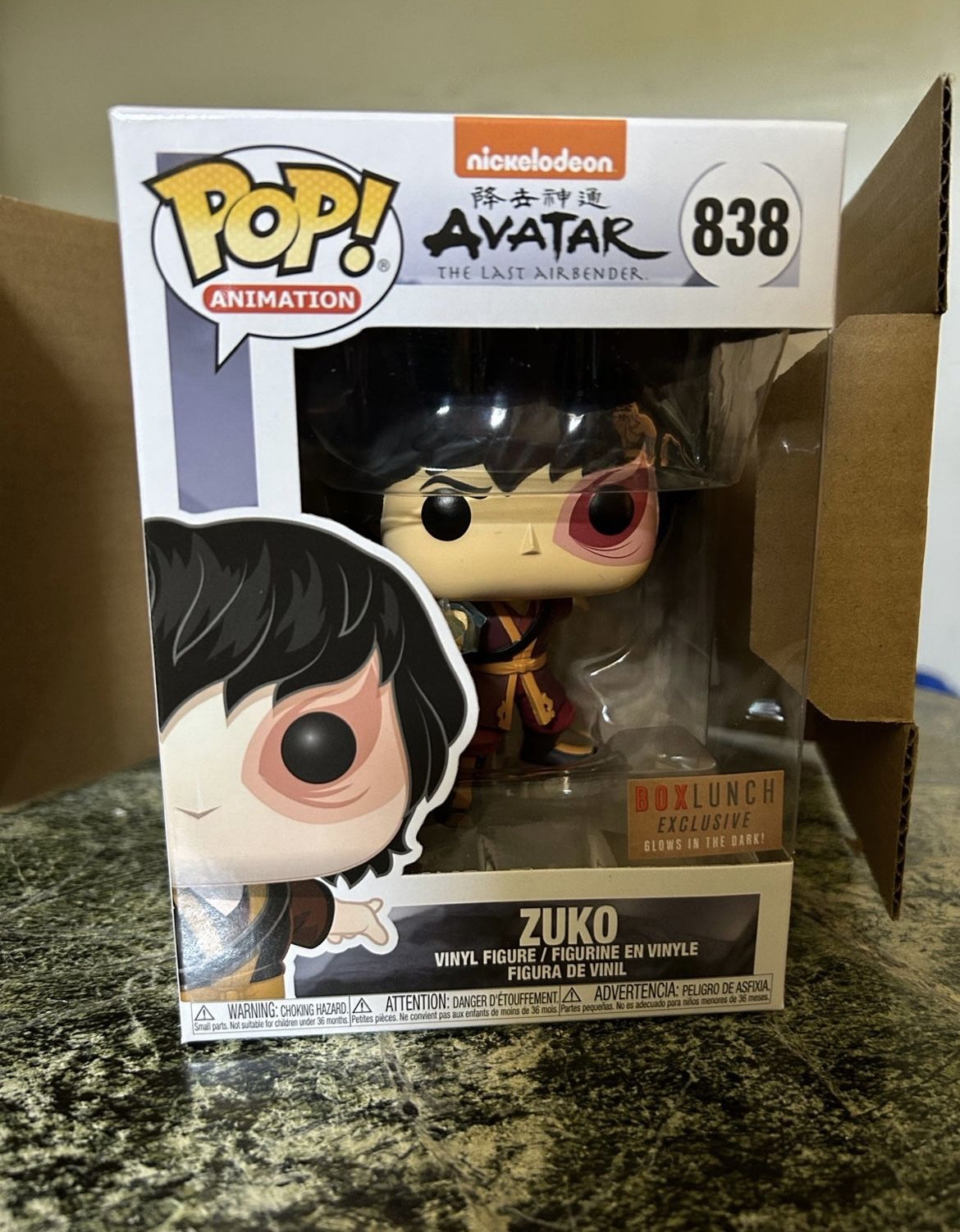 Avatar The Last Airbender Zuko Funko pop 838