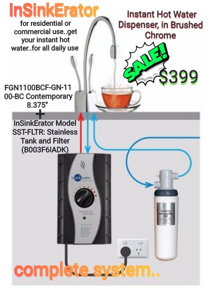 InSinkErator Model SST-FLTR: Stainless Tank and Filter (B003F6IADK)+ The Instant Hot Water Dispenser.. included As Seen ..