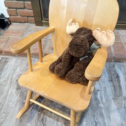 Adorable Kids’ Wooden Rocking Chair