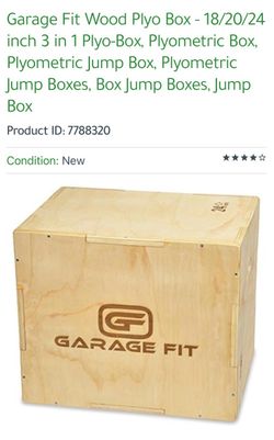 Garage Fit Wood Plyo Box - 18/20/24 inch