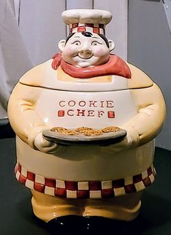 Cookie Jar - Vintage Clay Art Cookie Chef Cookie Jar - 1994 - San Francisco