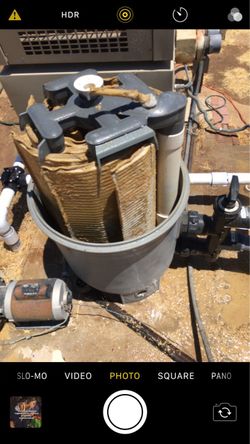Pool filter cleaned