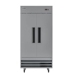 30 cu. ft. Commercial 2-Door Reach-In Auto Defrost Freezer in Stainless Steel