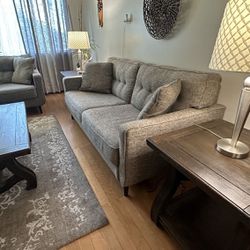 Sofa And Loveseat With Tables; And A FREE rug! Moving Help Is Available!