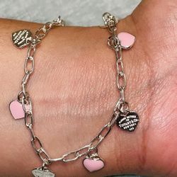 Pulsera Corazónes Plata .925