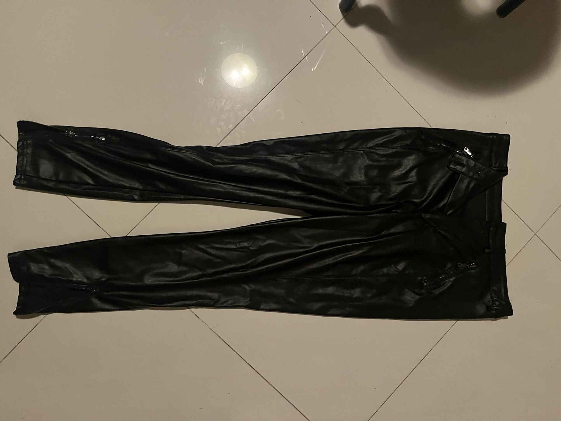 GUESS Black Leather Pants