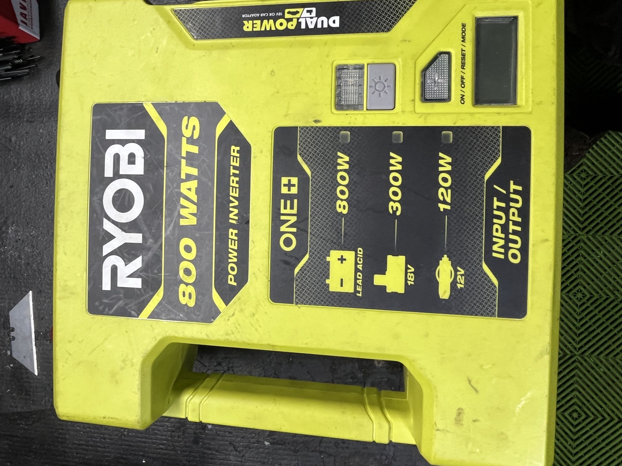 RYOBI ONE+ 18V 800-Watt Max 12V Automotive Power Inverter