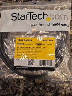 New STARTECH HDMI CABLES 6ft High Speed HDMI