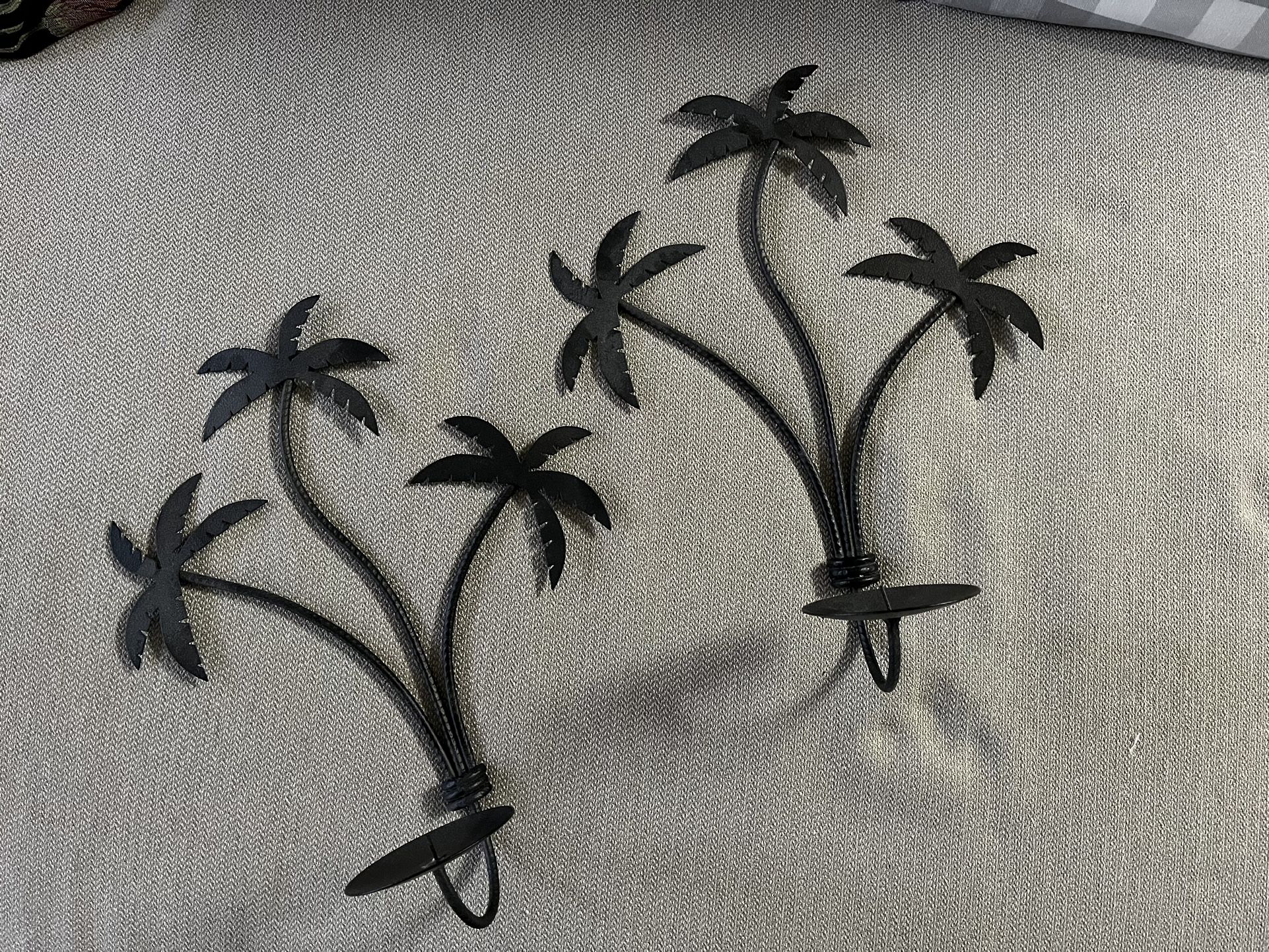 Palm Tree Decorative Candle Holders
