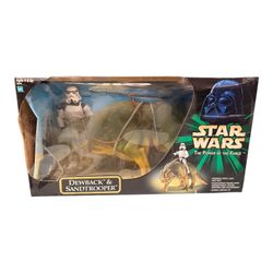 Star Wars Power of the Force Dewback & Sandtrooper 12" Set 2000 Hasbro NEW  Box shows some wear, pictured 