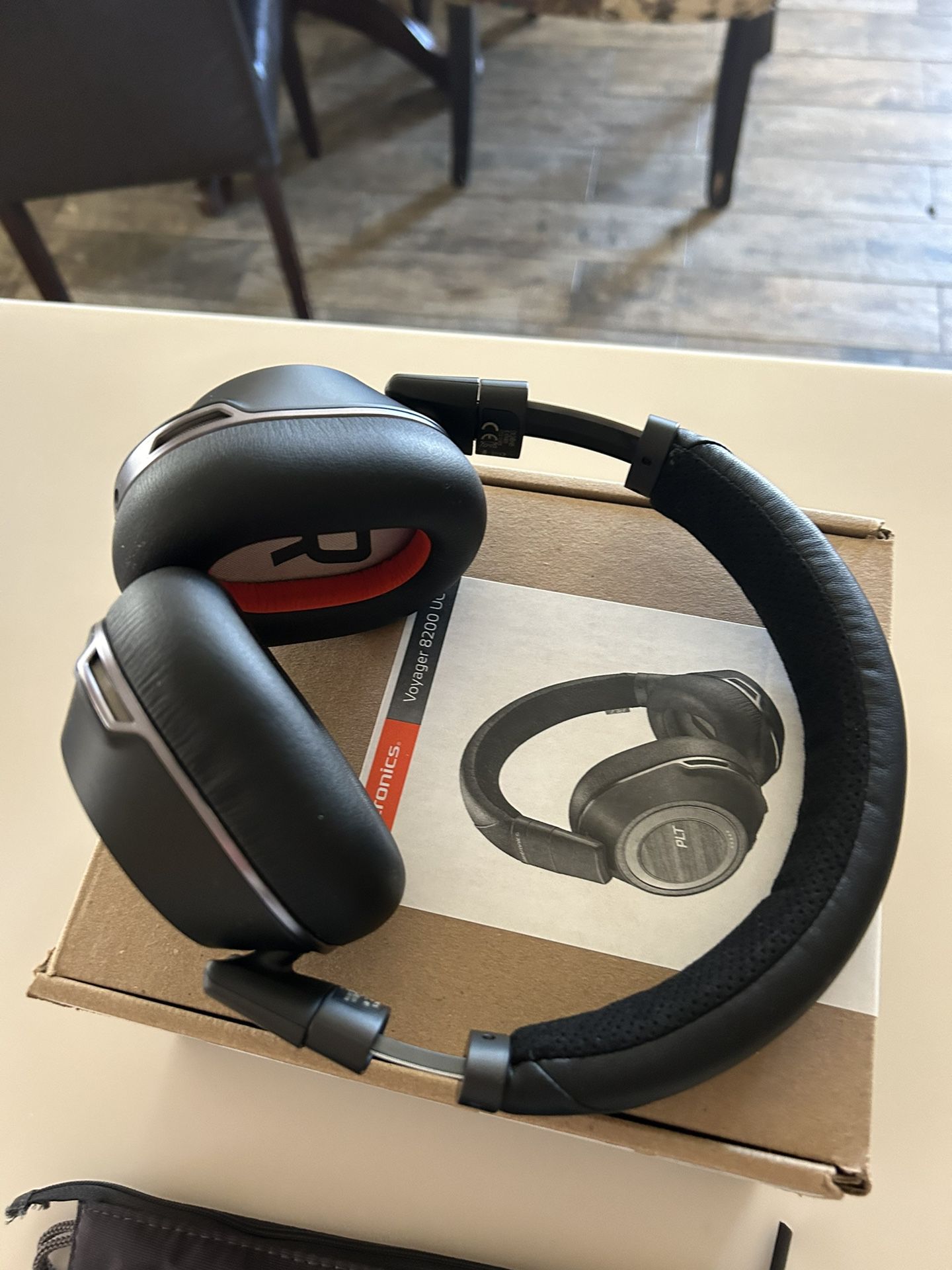 Plantronics Voyager 8200 Black Adjustable Headphones For Online Calls, Active Noise Cancelling 