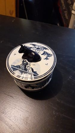 Vintage delfts handwerk Holland sugar bowl