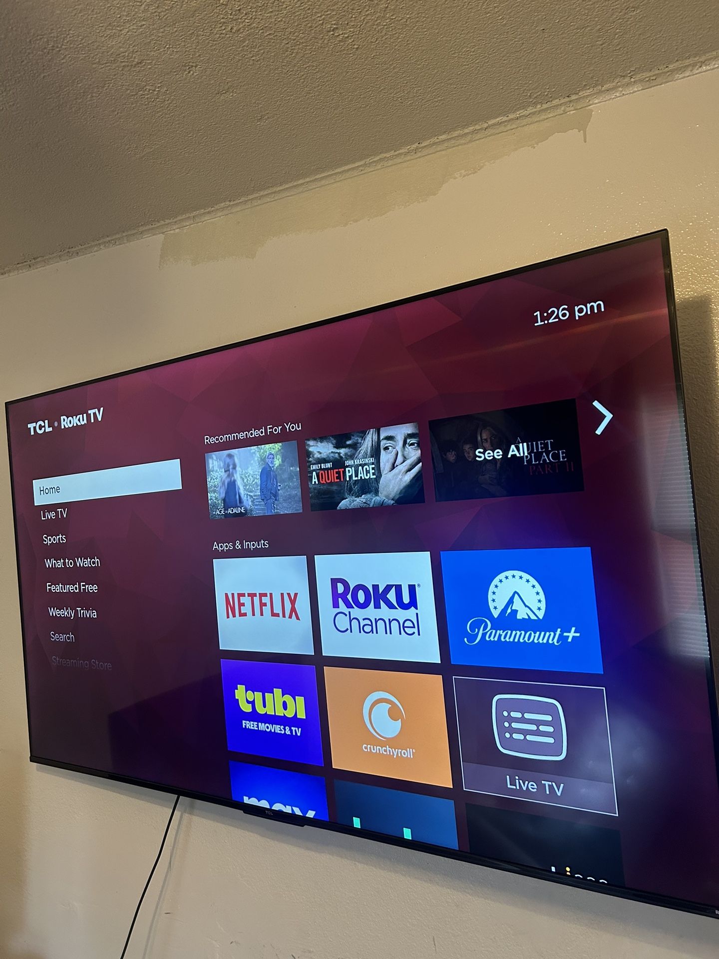 65 inch TLC Roku TV