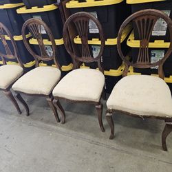 Set Of 4 Vintage Antique Chairs